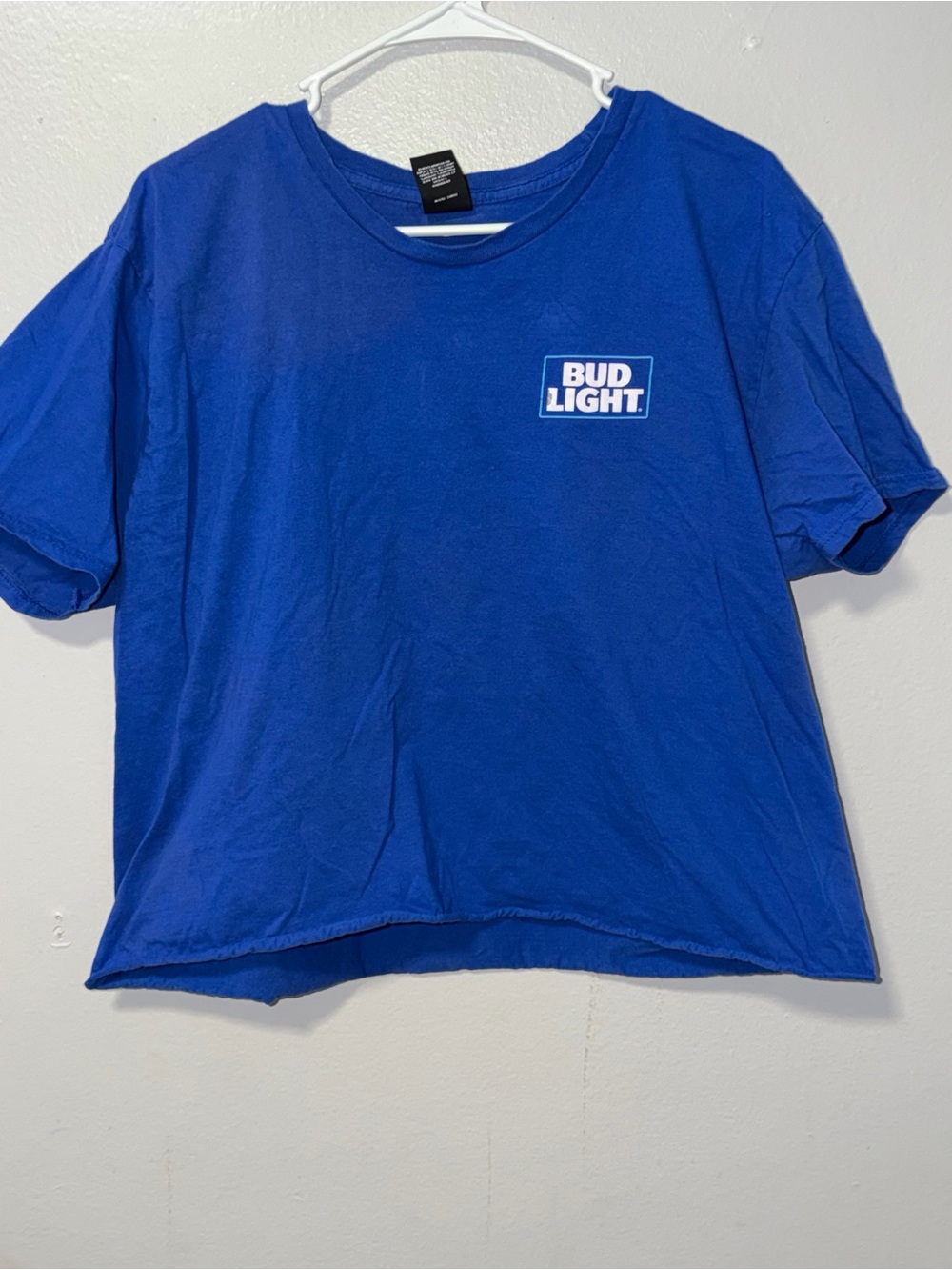 Women's Crop Tee in Royal Blue Bud Light